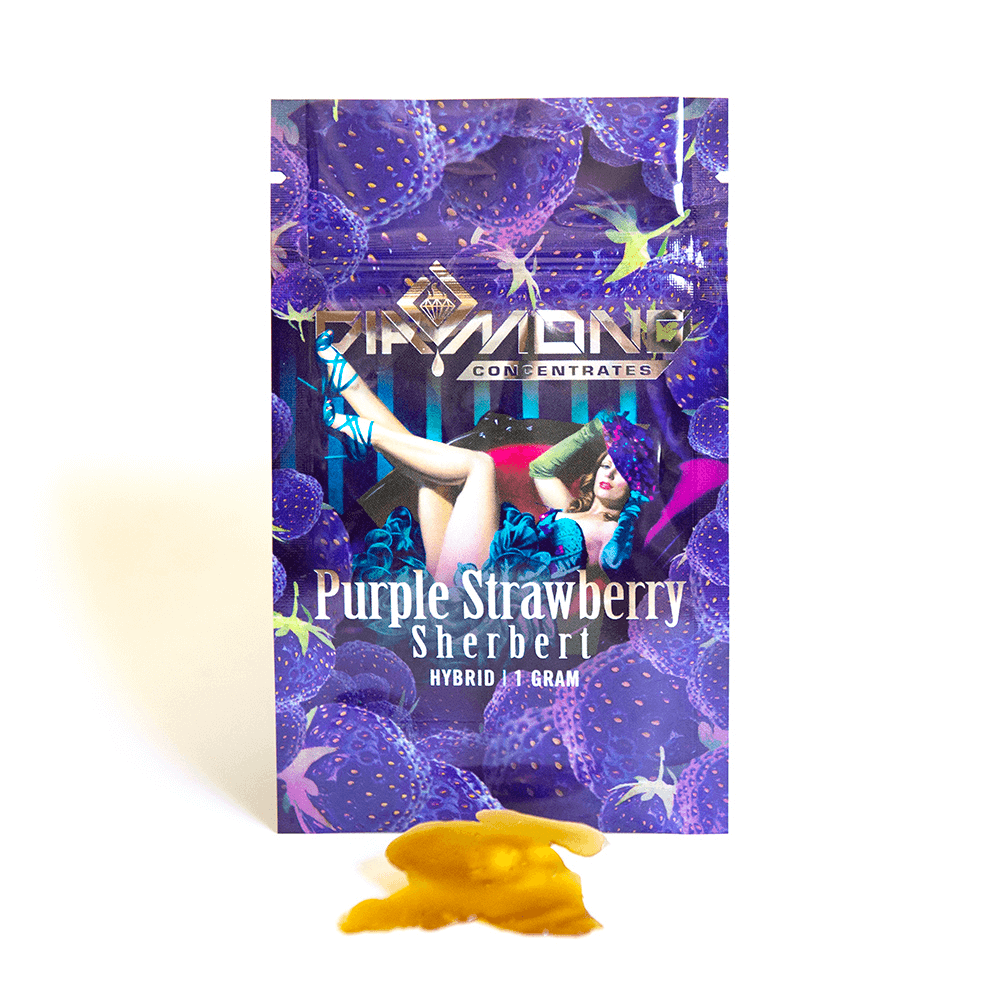 Purple Strawberry Sherbert Shatter by Diamond Concentrates